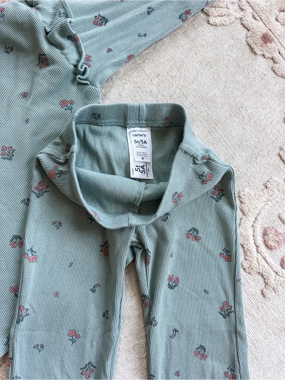 Carter’s Floral Ribbed Set 5T